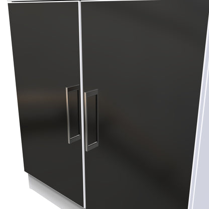 Worcester Cabinet Black & White 2 Doors 1 Shelf 74cm