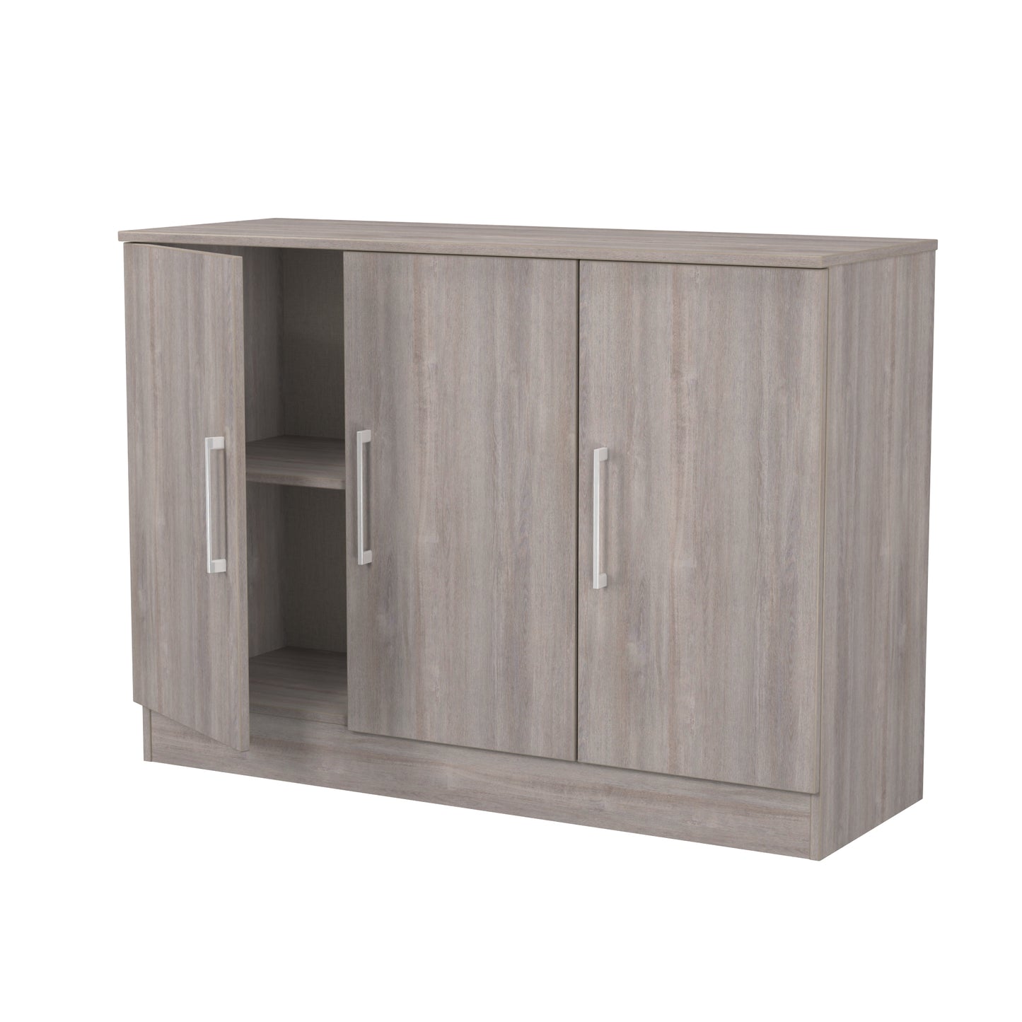 Worcester Large Sideboard Light Grey 3 Doors 1 Shelf 110cm