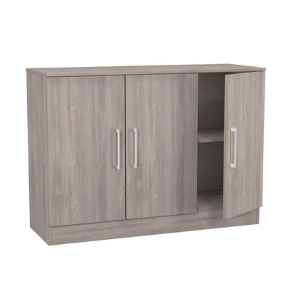 Worcester Large Sideboard Light Grey 3 Doors 1 Shelf 110cm