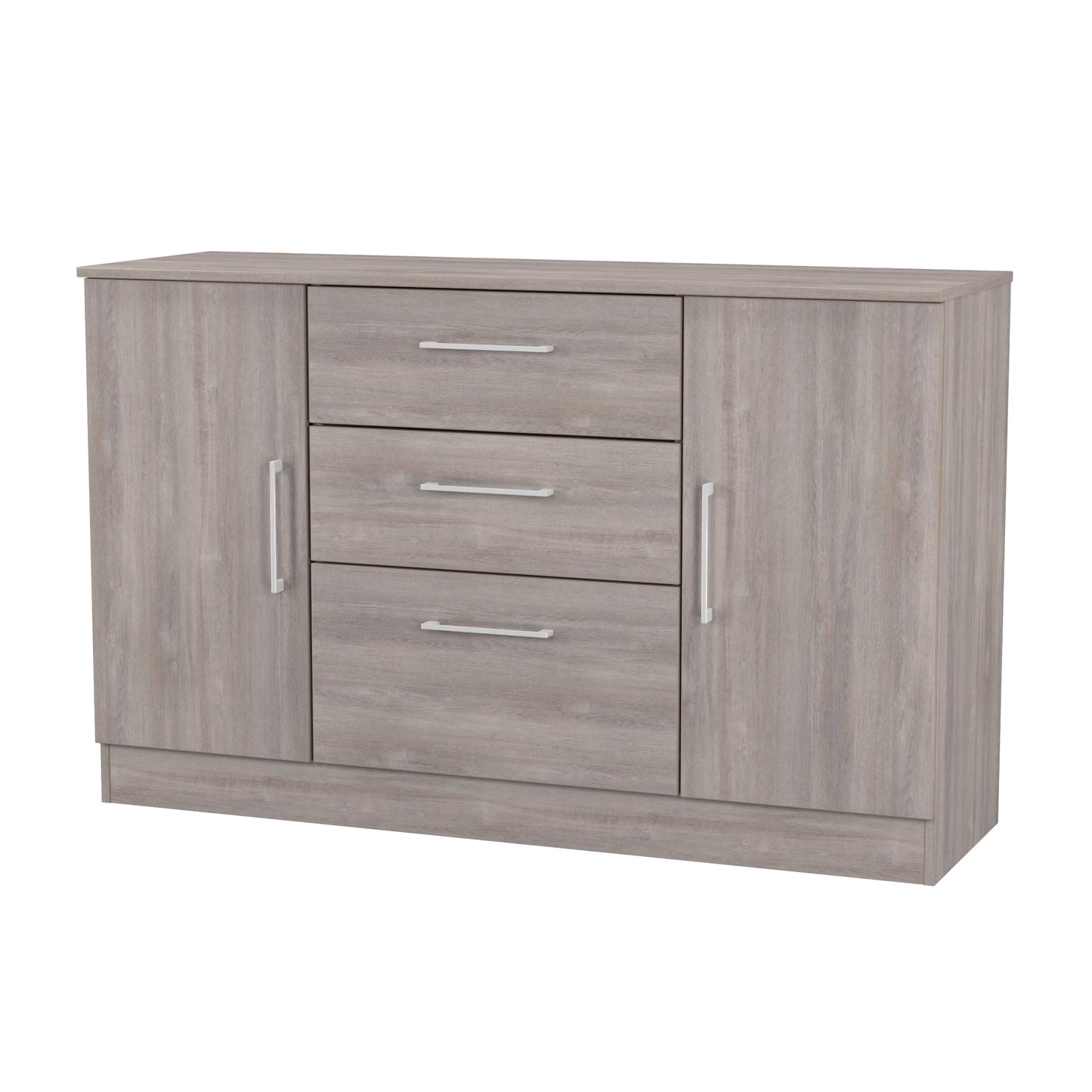 Worcester Large Sideboard Light Grey 2 Doors 2 Shelves 3 Drawers 126cm