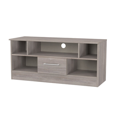 Worcester TV Unit Light Grey 5 Shelves 1 Drawer 110cm
