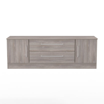 Worcester TV Unit Light Grey 2 Drawers 2 Doors 144cm