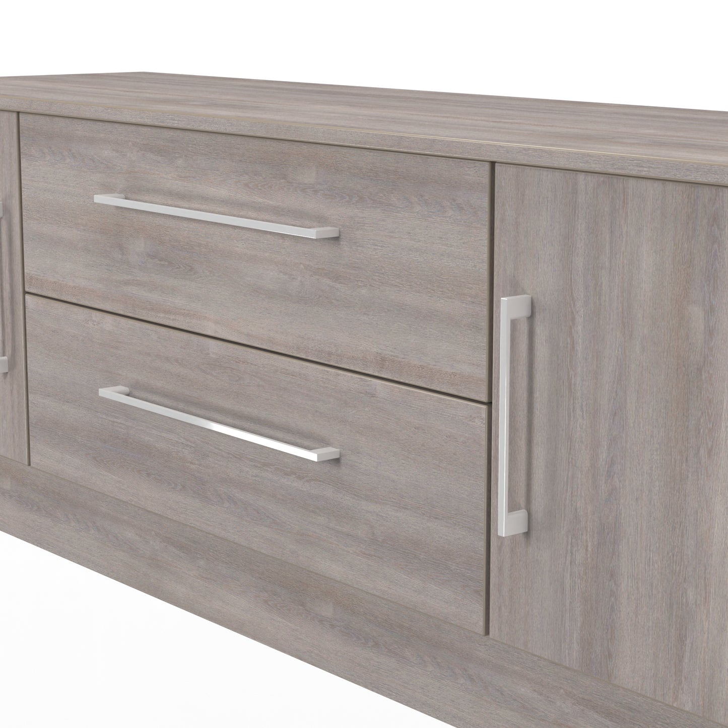 Worcester TV Unit Light Grey 2 Drawers 2 Doors 144cm