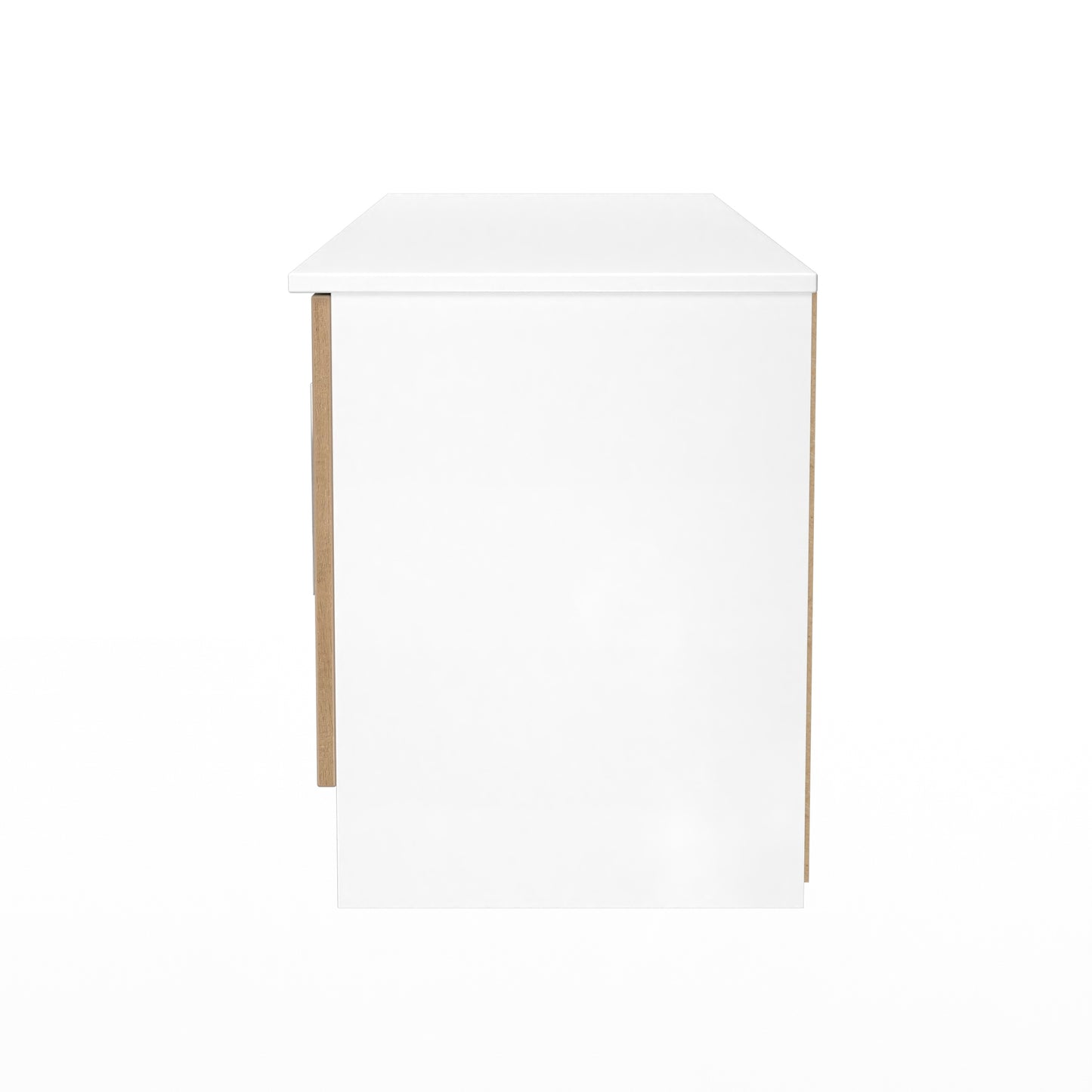 Worcester TV Unit White & Light Oak 2 Drawers 2 Doors 144cm