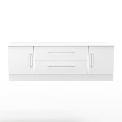 Worcester TV Unit White 2 Drawers 2 Doors 144cm