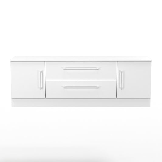 Worcester TV Unit White 2 Drawers 2 Doors 144cm