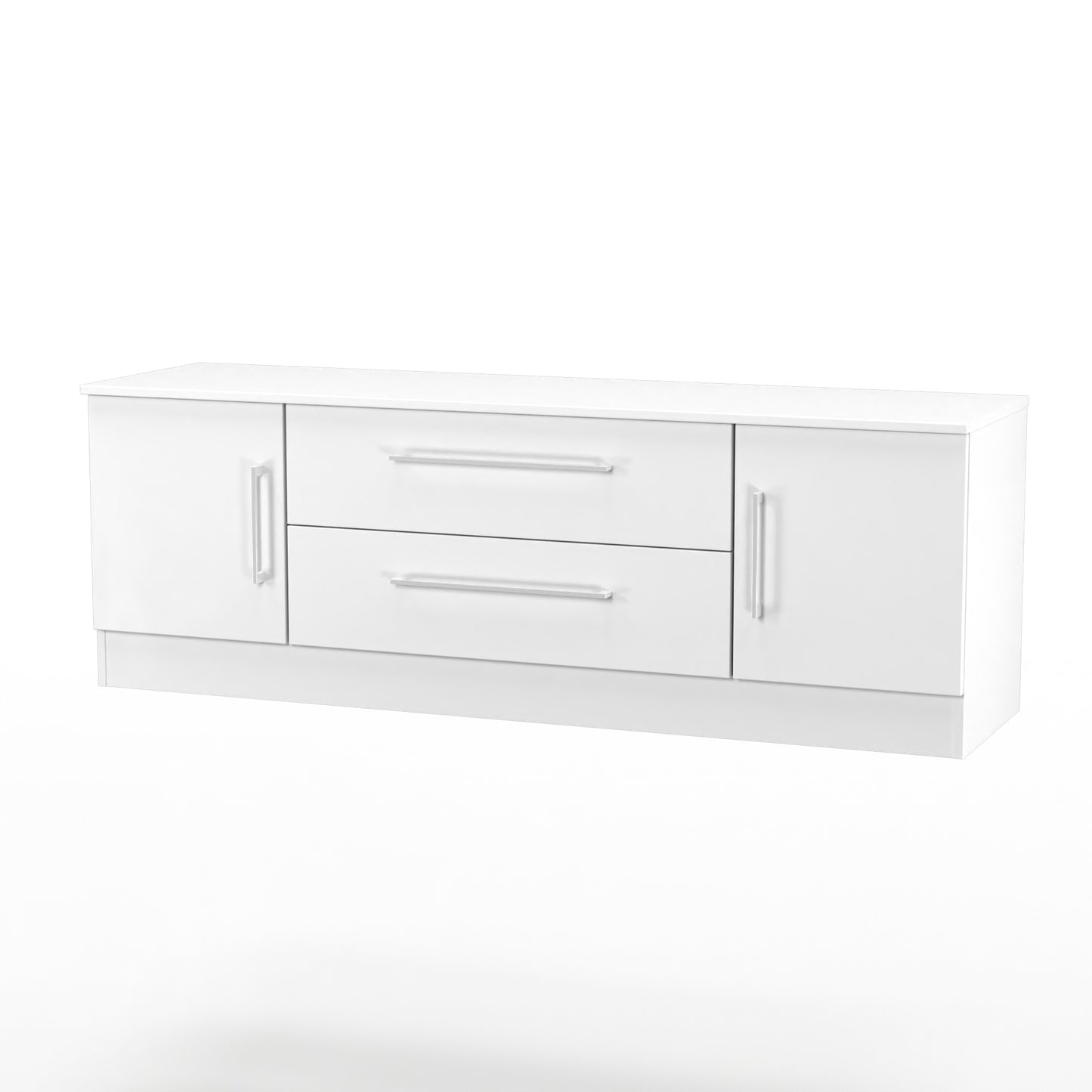 Worcester TV Unit White 2 Drawers 2 Doors 144cm