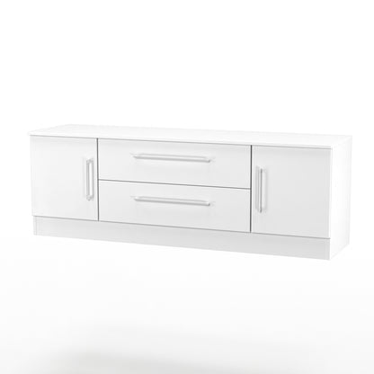 Worcester TV Unit White 2 Drawers 2 Doors 144cm