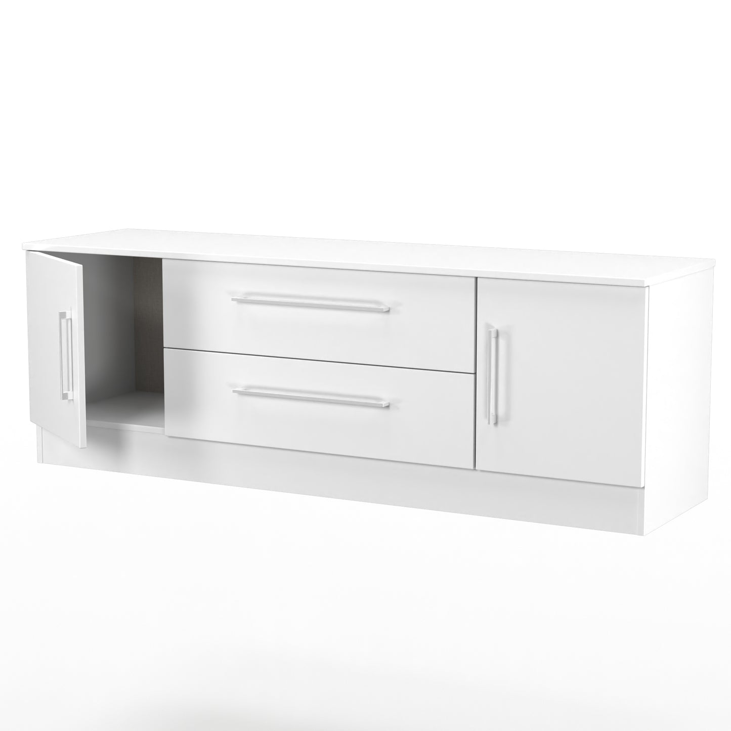 Worcester TV Unit White 2 Drawers 2 Doors 144cm
