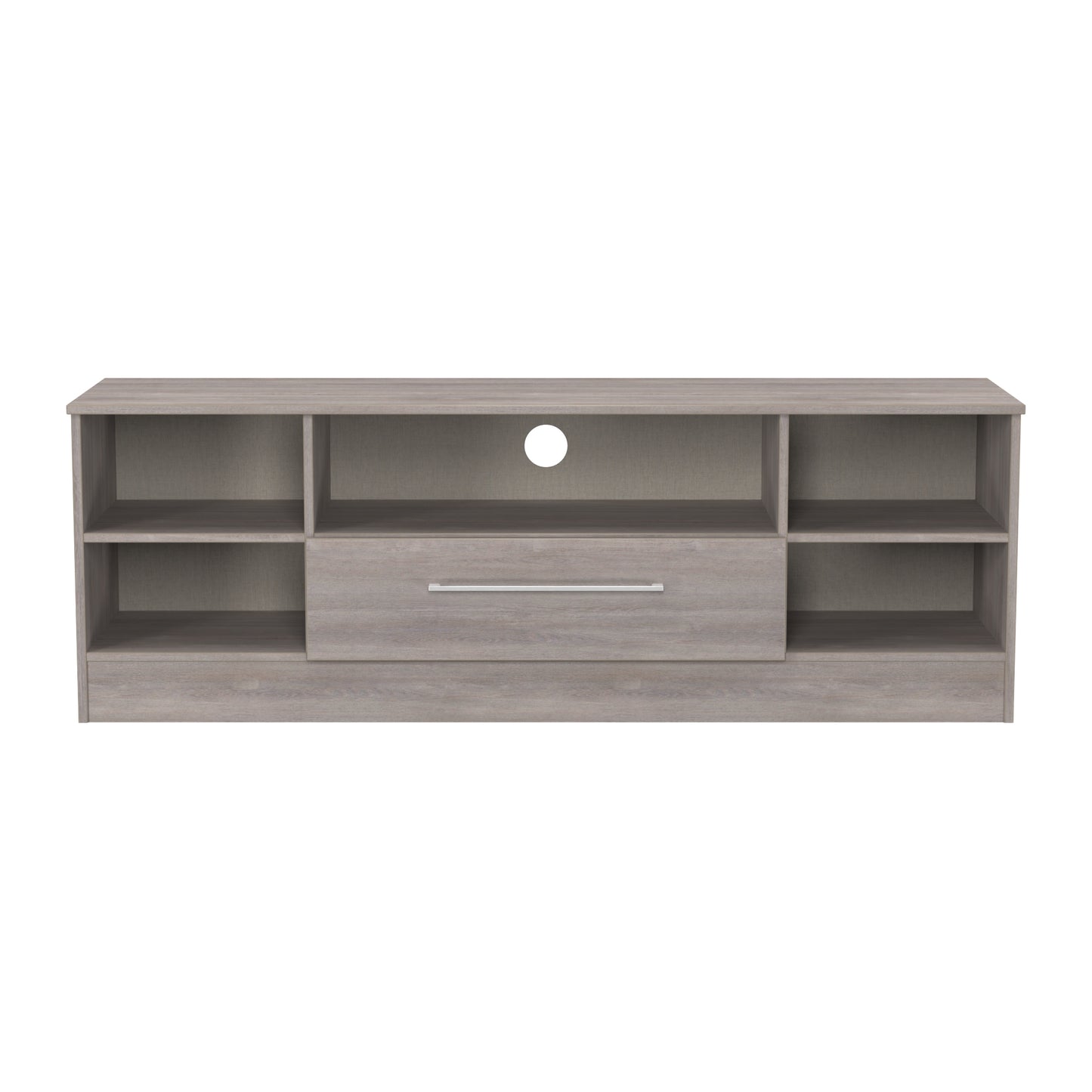 Worcester TV Unit Light Grey 5 Shelves 1 Drawer 39cm
