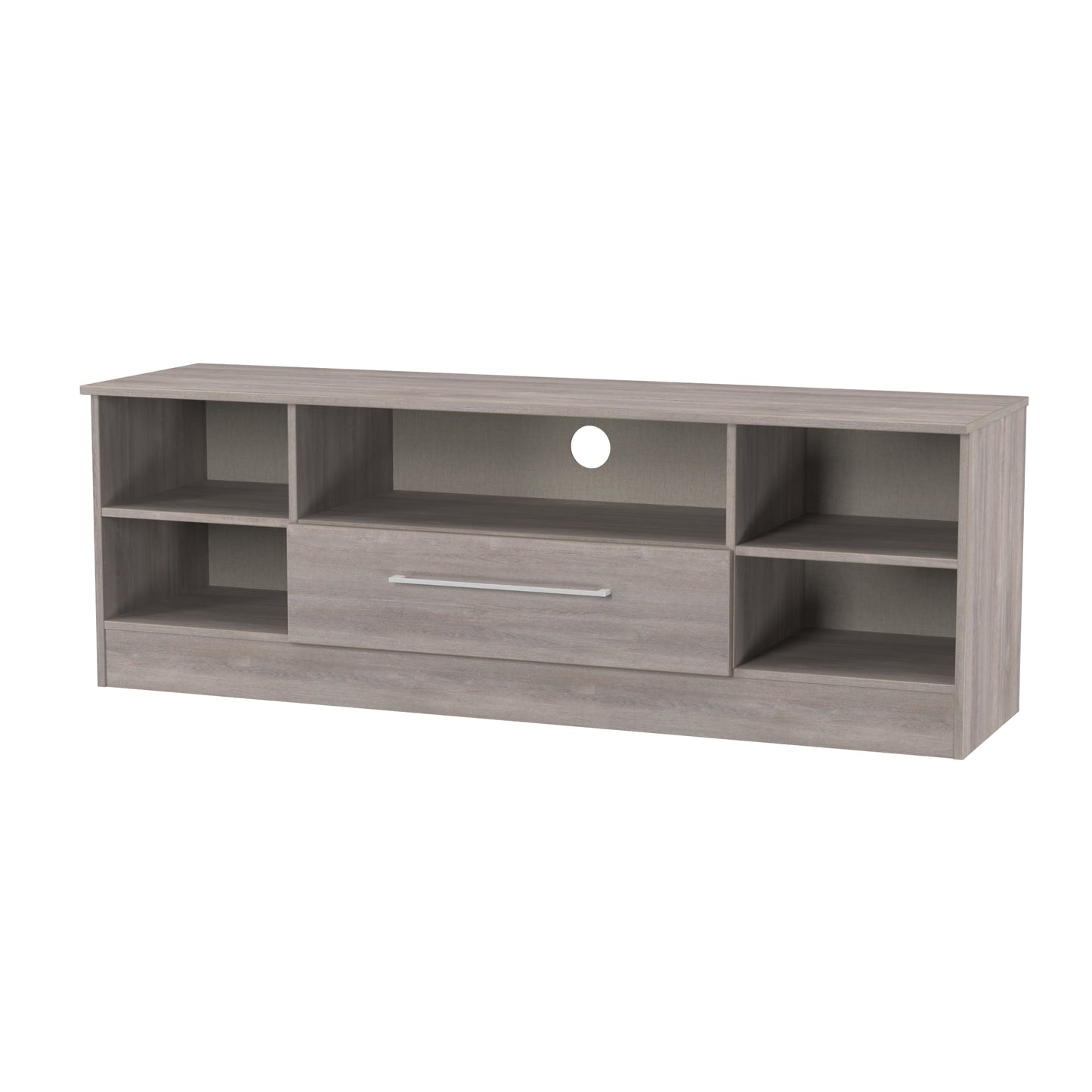 Worcester TV Unit Light Grey 5 Shelves 1 Drawer 39cm