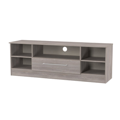 Worcester TV Unit Light Grey 5 Shelves 1 Drawer 39cm