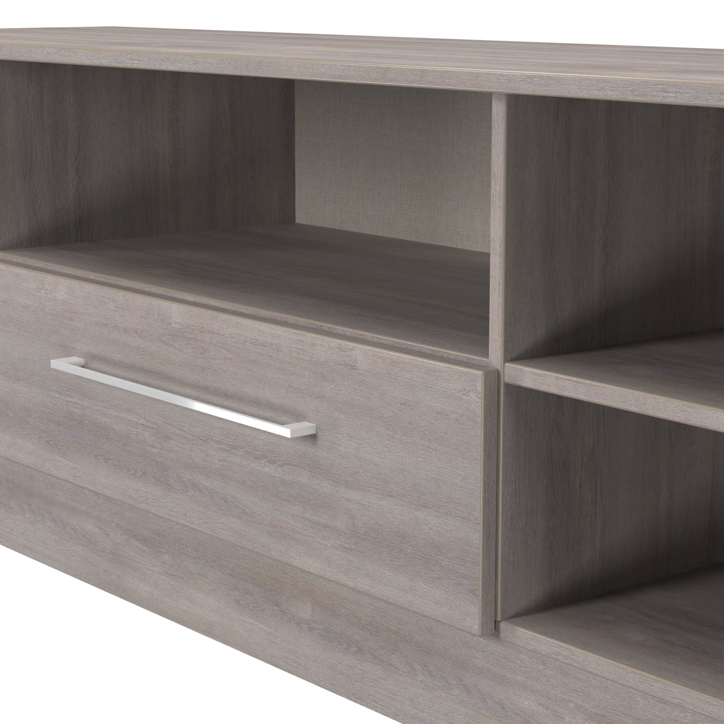 Worcester TV Unit Light Grey 5 Shelves 1 Drawer 39cm
