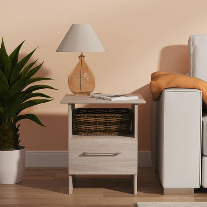 Worcester Side Table Light Grey 1 Shelf 1 Drawer 44cm