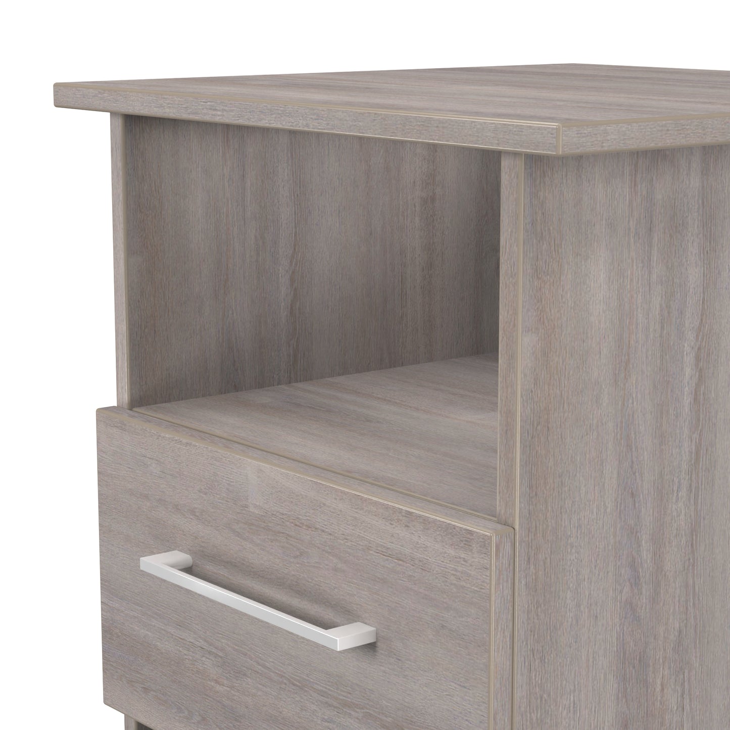 Worcester Side Table Light Grey 1 Shelf 1 Drawer 44cm