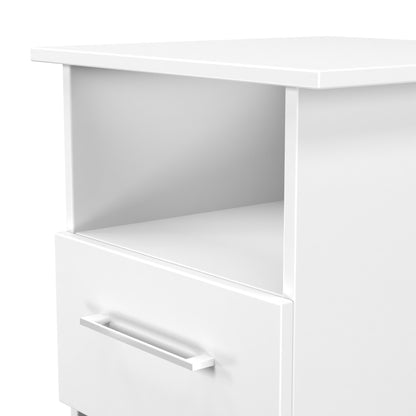 Worcester Side Table White 1 Shelf 1 Drawer 44cm