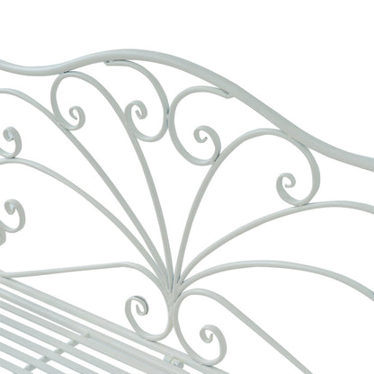 Heavy-Duty Garden Bench-White