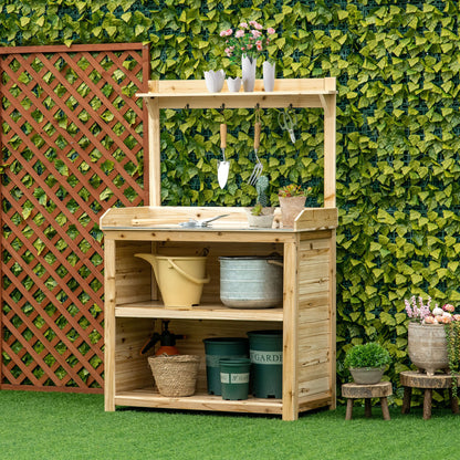 Garden Potting Bench Table