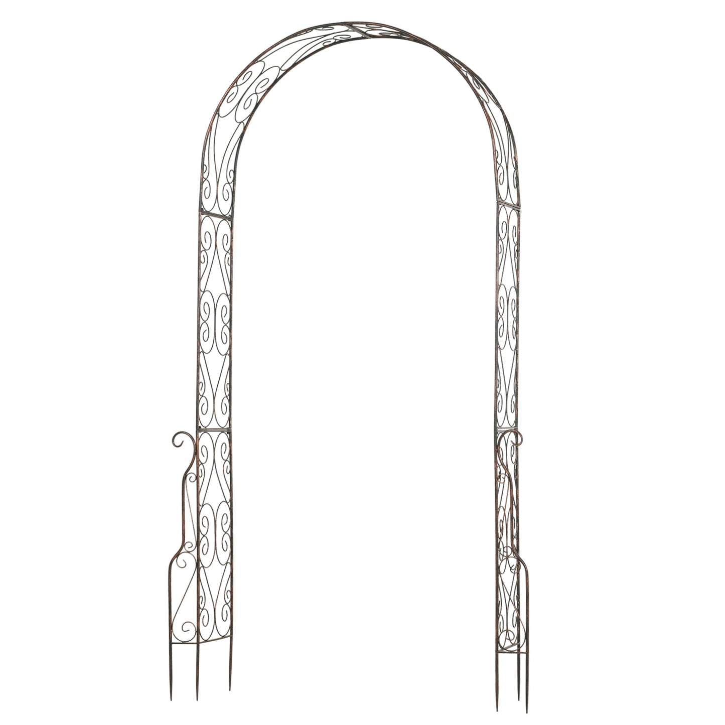 Metal Decorative Garden Rose Arch Arbour Trellis for Climbing Plants Support Archway Wedding Gate 120L x 30W x 226H cm