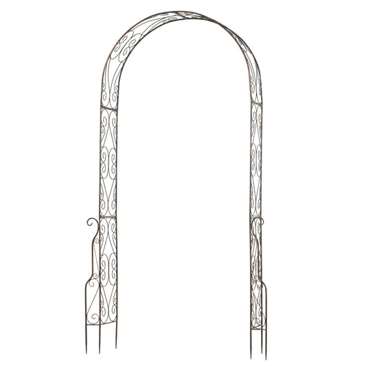 Metal Decorative Garden Rose Arch Arbour Trellis for Climbing Plants Support Archway Wedding Gate 120L x 30W x 226H cm