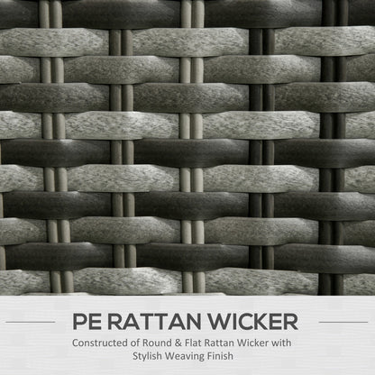 Outsunny 4-Seater PE Rattan Garden Furniture