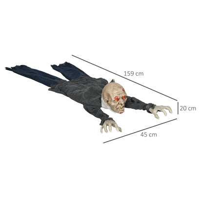 Animated Crawling Zombie Halloween Decoration - 159cm