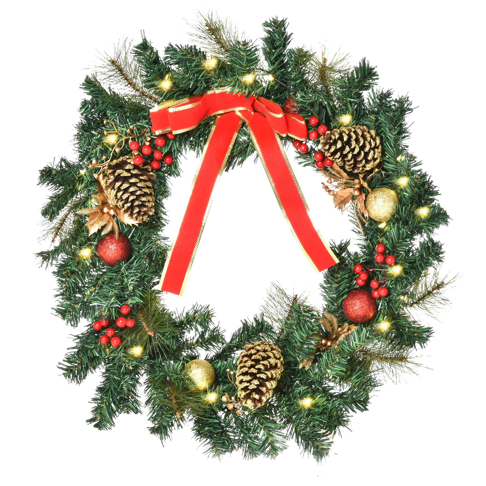 Pre-Lit Artificial Christmas Door Wreath Primary Image