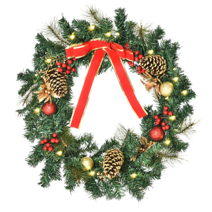 Pre-Lit Artificial Christmas Door Wreath Primary Image