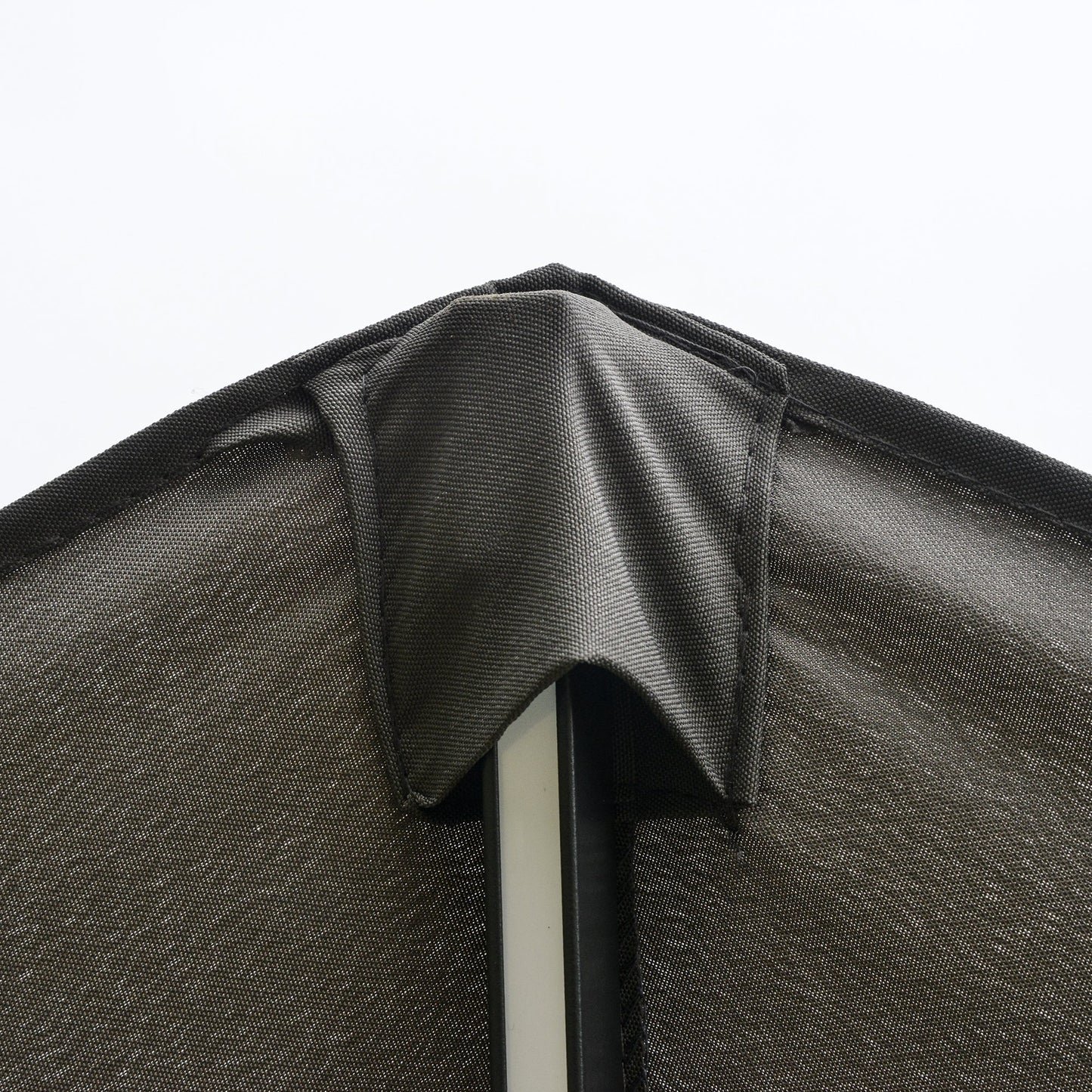 2.7m Garden Parasol Sun Umbrella w/ LED Solar Light Angled Canopy Grey