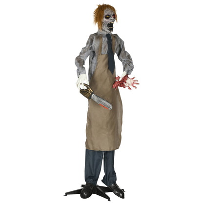 Animated Chainsaw Killer Halloween Decoration - 170cm