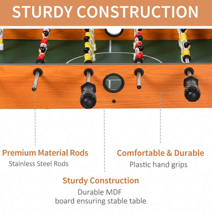 Foosball Game Table 84.5cm Wood Soccer Arcade Game Room