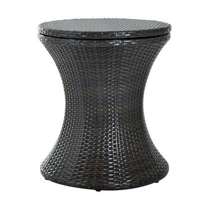 PE Rattan Ice Bucket Table