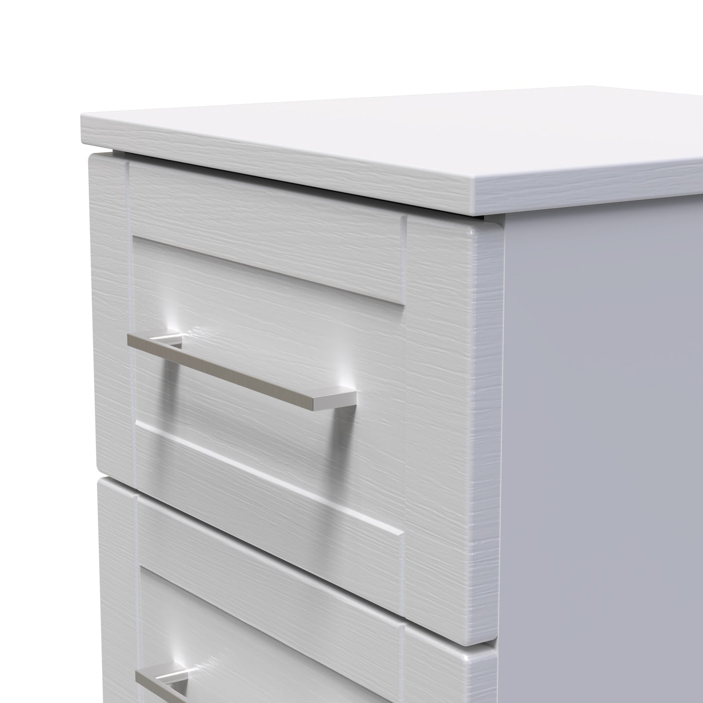 York Bedside Table Grey 3 Drawers 37cm