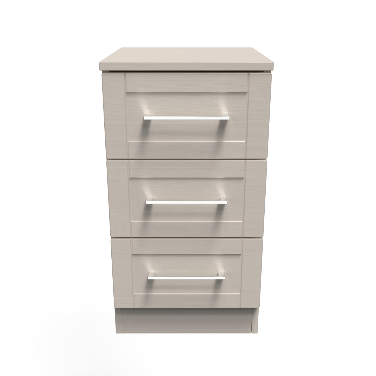 York Bedside Table Cream 3 Drawers 37cm