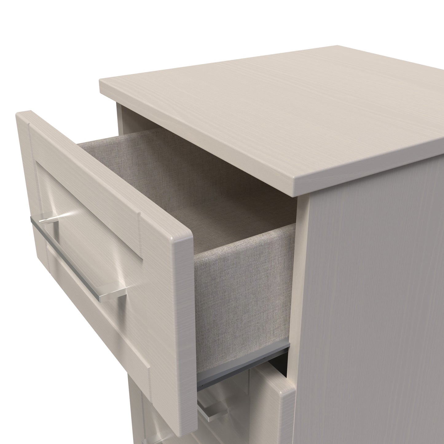 York Bedside Table Cream 3 Drawers 37cm