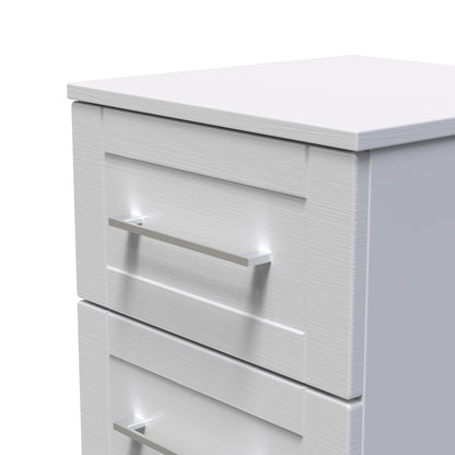 York Bedside Table Grey 2 Drawers 37cm