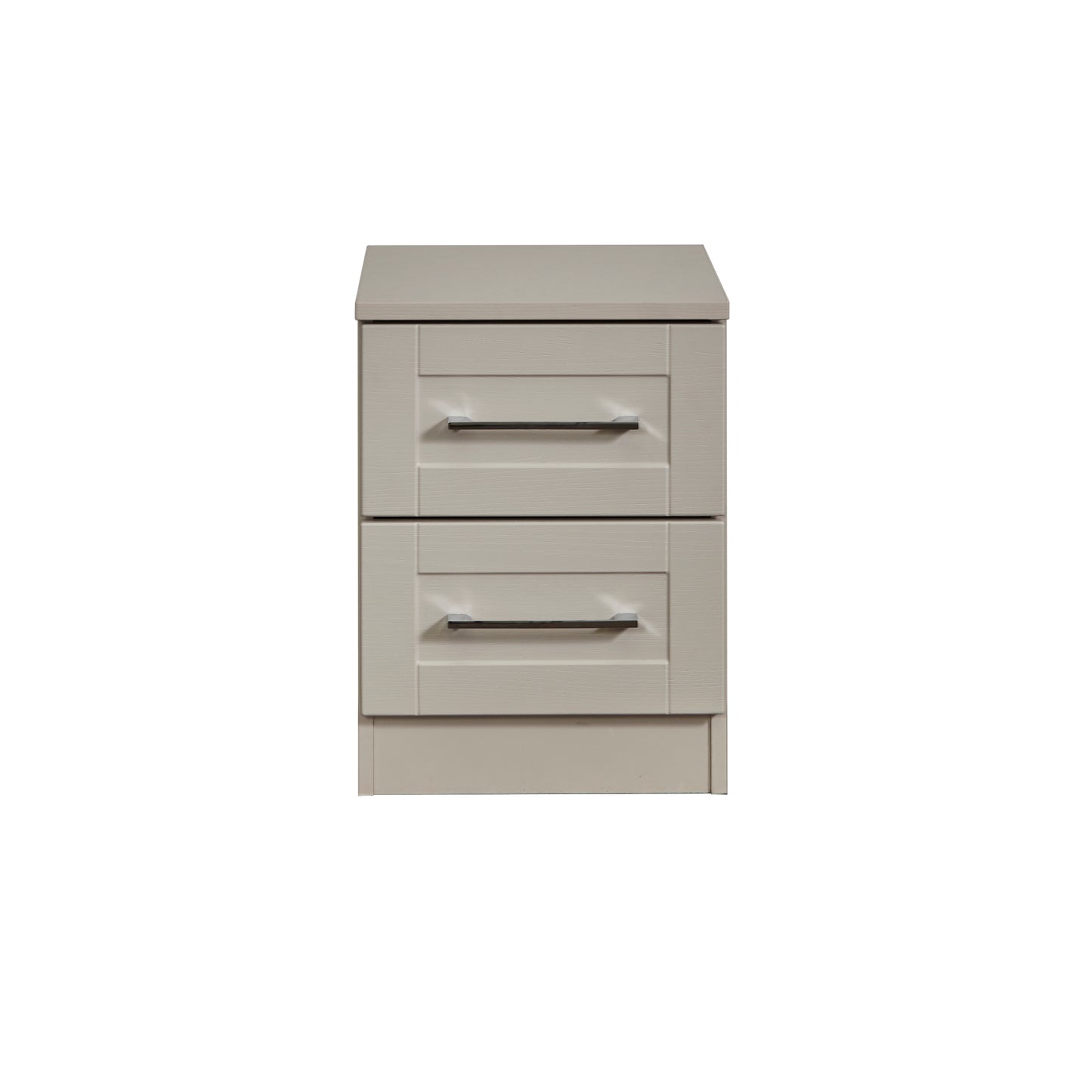 York Bedside Table Cream 2 Drawers 37cm