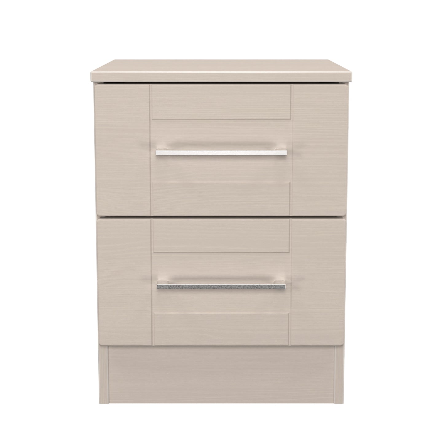 York Bedside Table Cream 2 Drawers 37cm