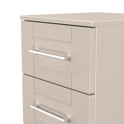 York Bedside Table Cream 2 Drawers 37cm