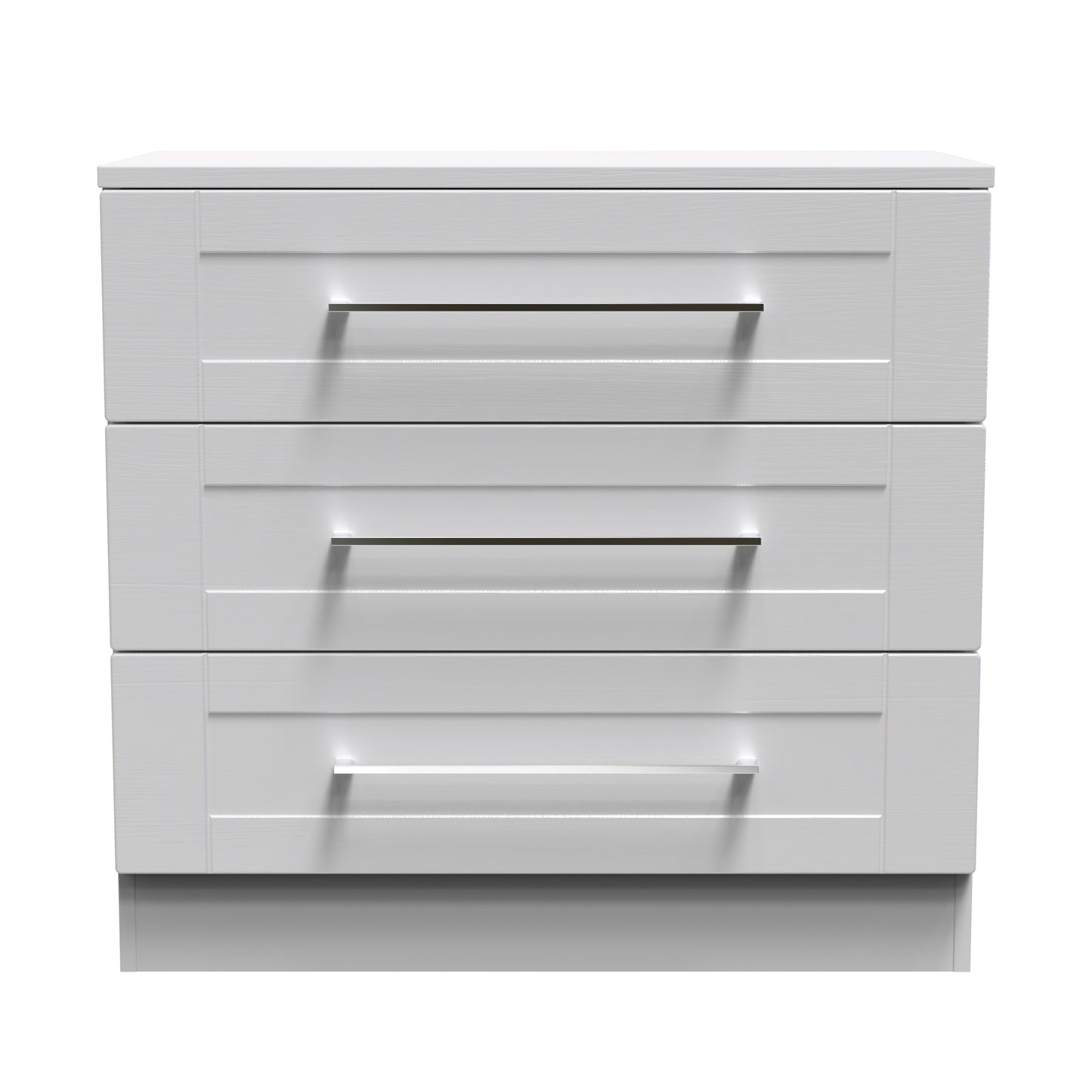 York Chest of Drawers Grey 3 Drawers 74cm