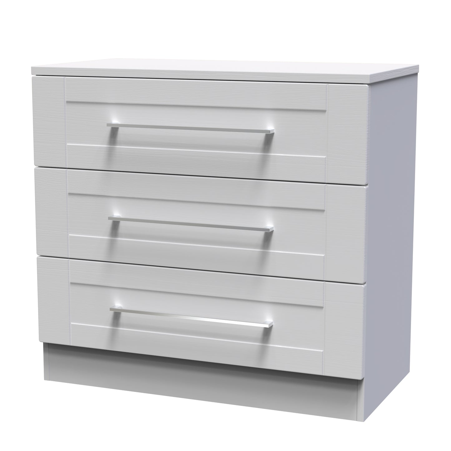 York Chest of Drawers Grey 3 Drawers 74cm