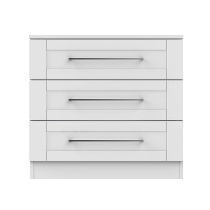 York Chest of Drawers Grey 3 Drawers 74cm