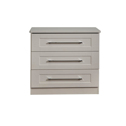 York Chest of Drawers Cream 3 Drawers 74cm