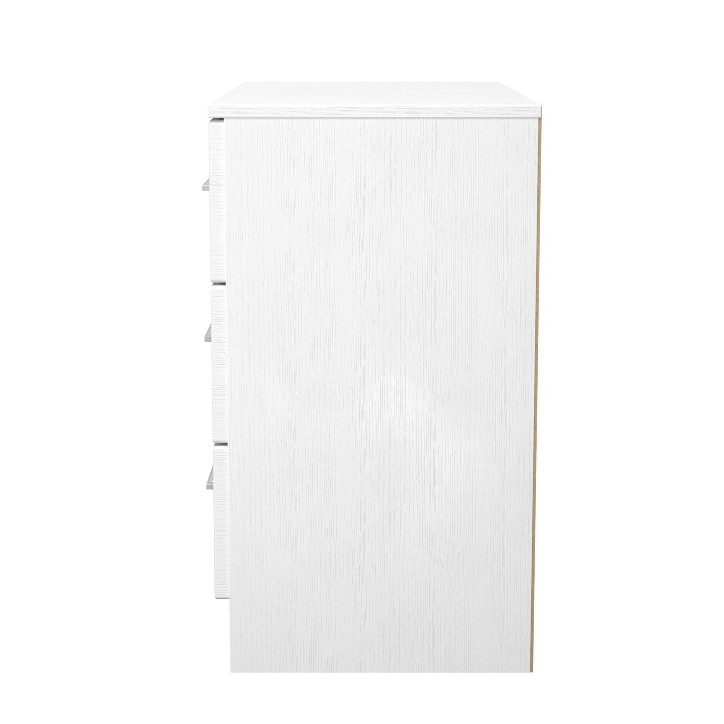 York Chest of Drawers White 3 Drawers 74cm