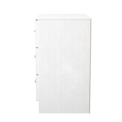 York Chest of Drawers White 3 Drawers 74cm