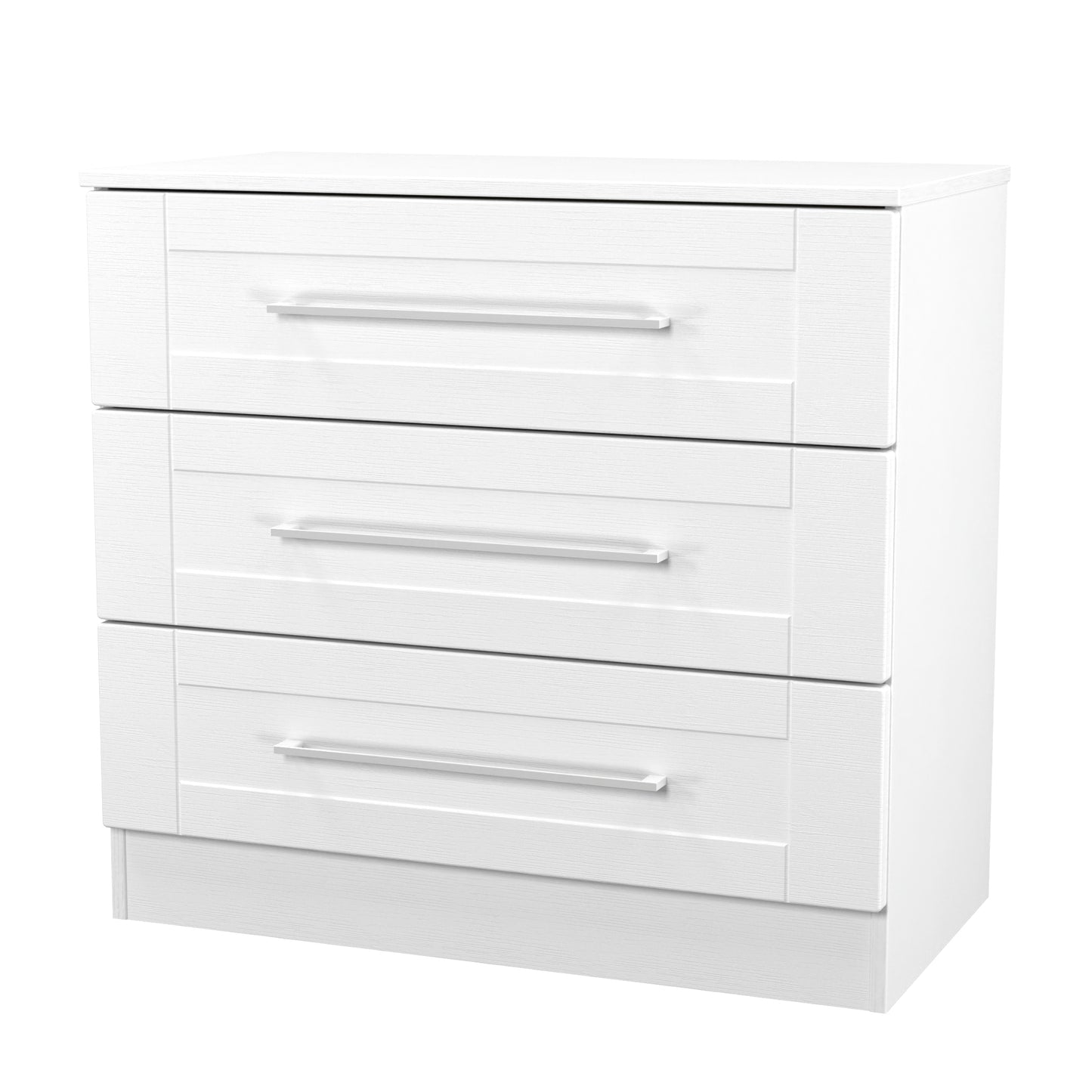 York Chest of Drawers White 3 Drawers 74cm