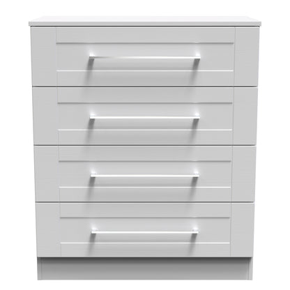 York Chest of Drawers Grey 4 Drawers 74cm