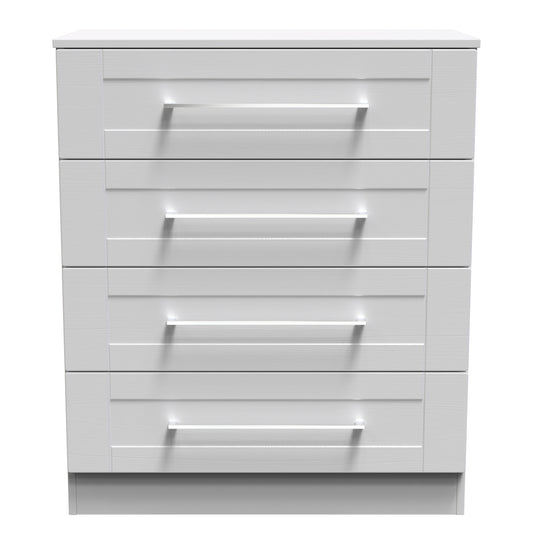 York Chest of Drawers Grey 4 Drawers 74cm