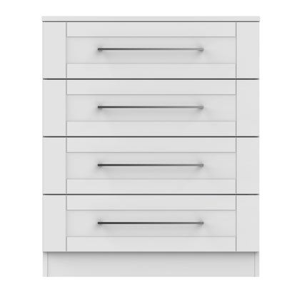 York Chest of Drawers Grey 4 Drawers 74cm