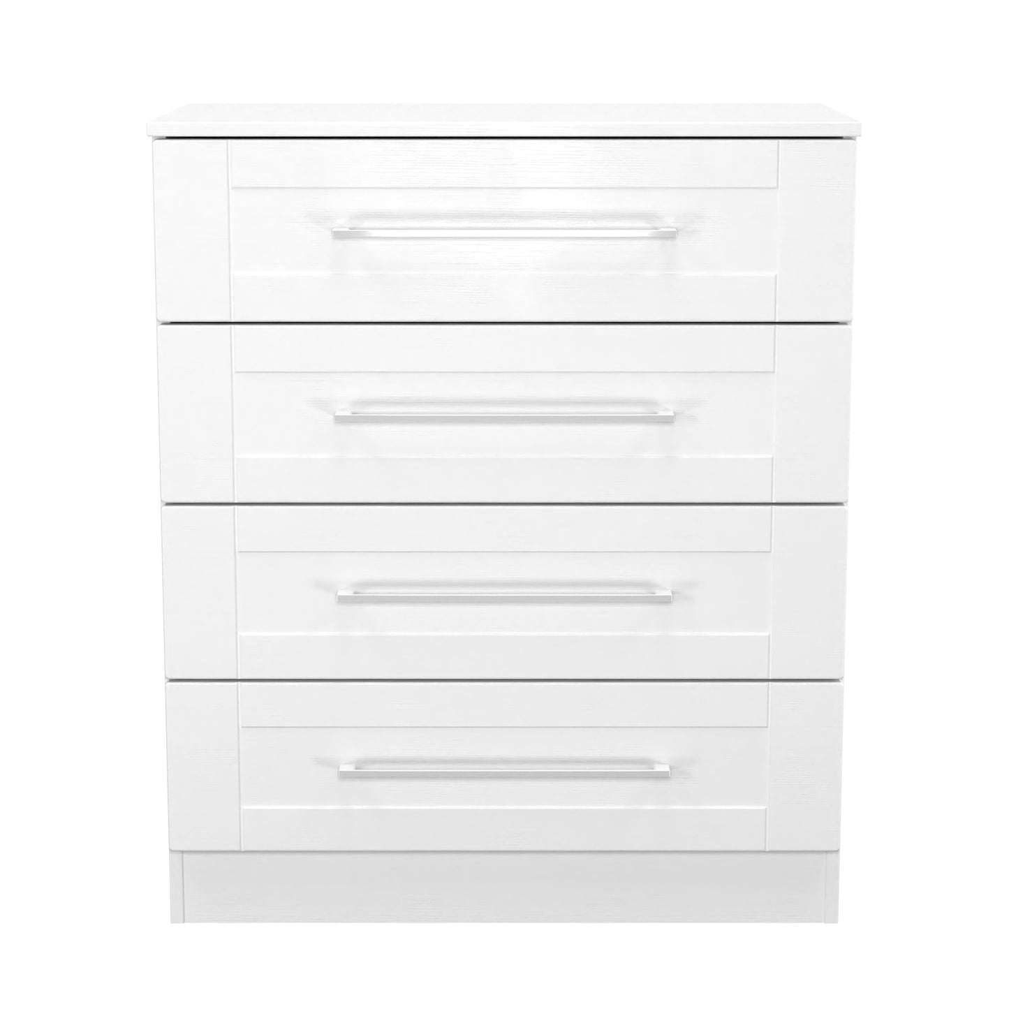 York Chest of Drawers White 4 Drawers 74cm